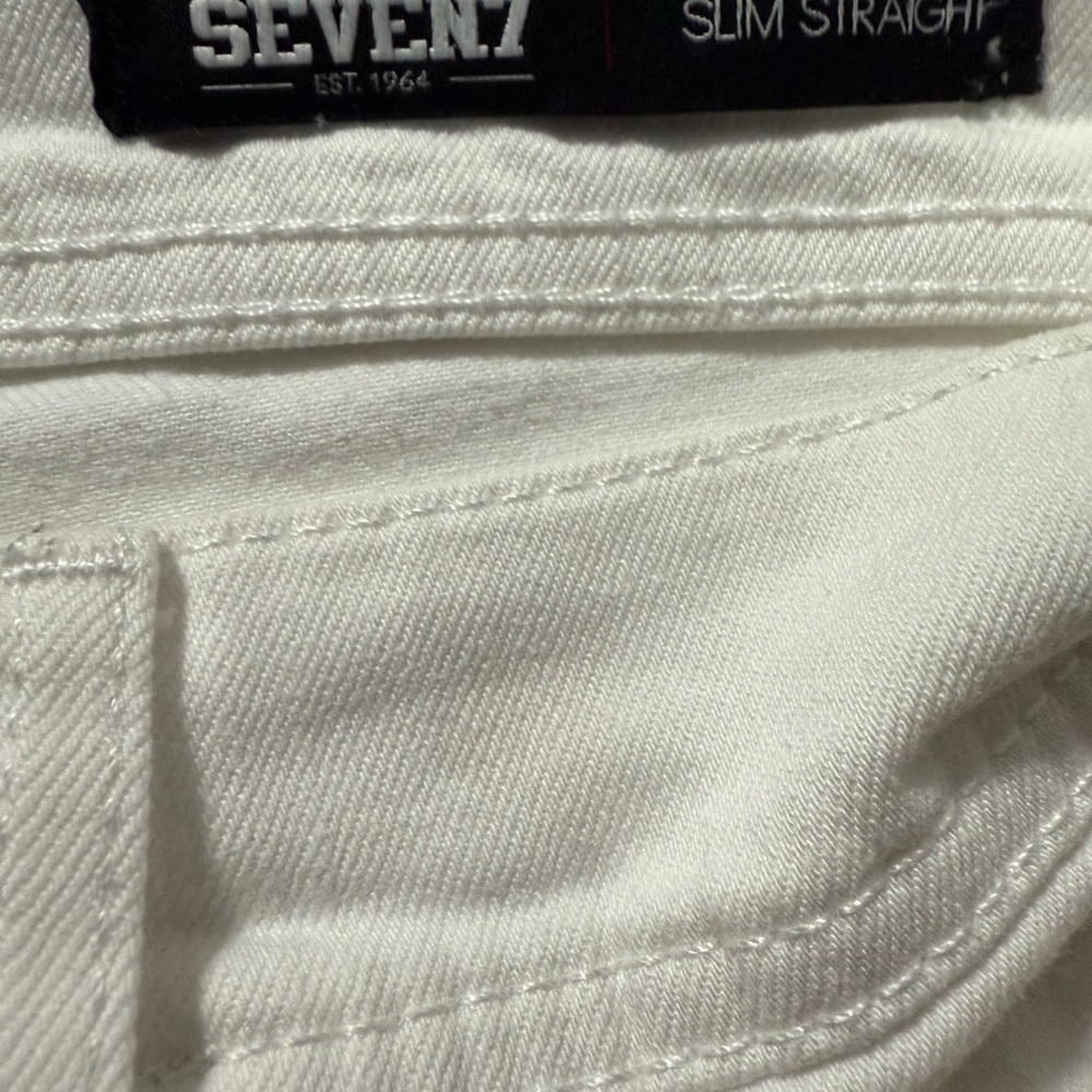Slim Straight White Jeans - Picture 2 of 3